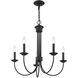 Estate 5 Light 25 inch Black Chandelier Ceiling Light