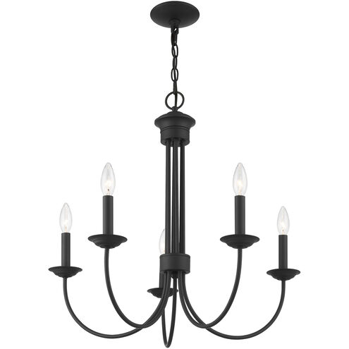 Estate 5 Light 25 inch Black Chandelier Ceiling Light
