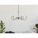 Rohan 6 Light 42 inch Brass and Black Chandelier Ceiling Light