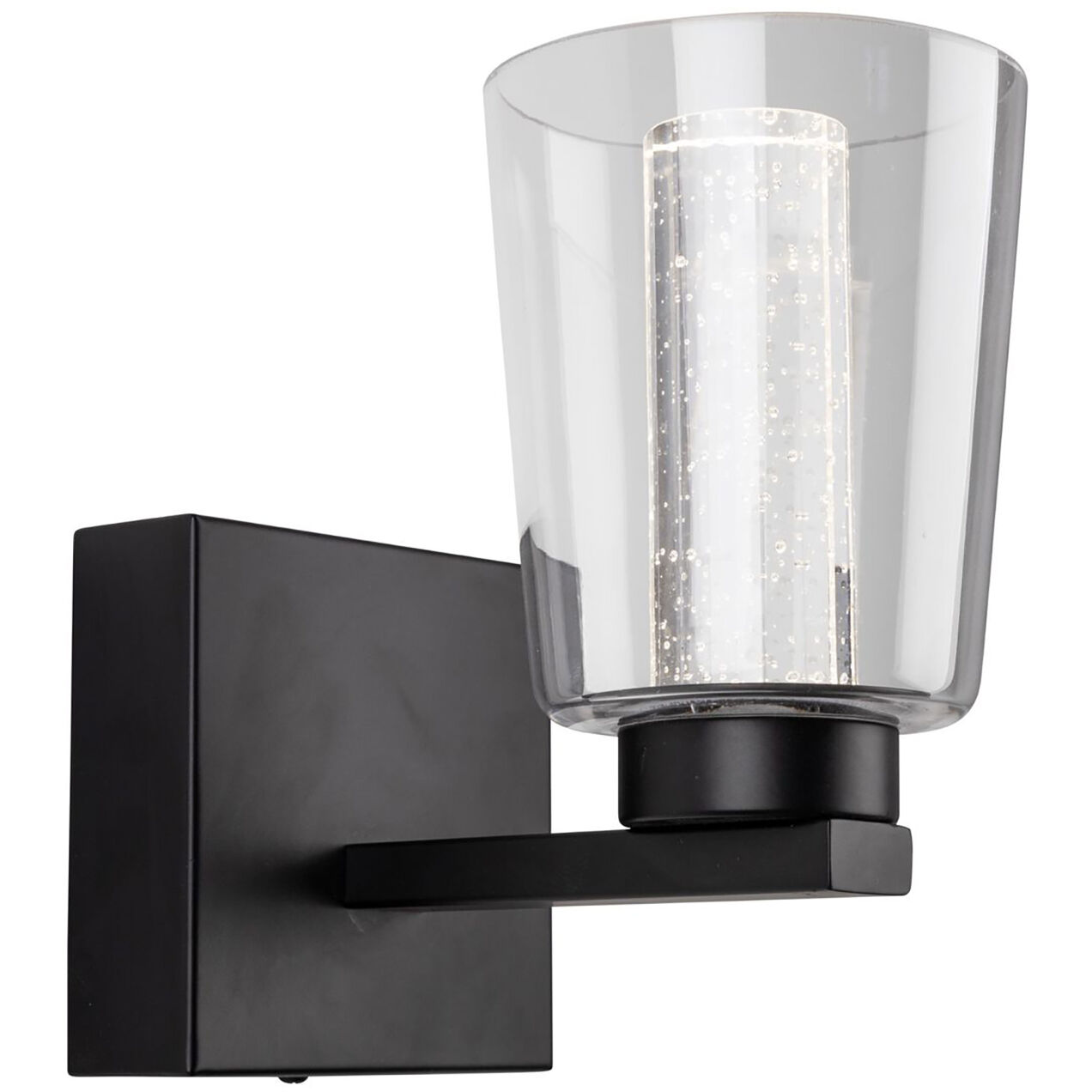 Dalton LED 4.25 inch Black Bathroom Sconce Wall Light