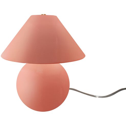Avola 12 inch 120.00 watt Gloss Blush and Brushed Brass Portable Lamp Portable Light