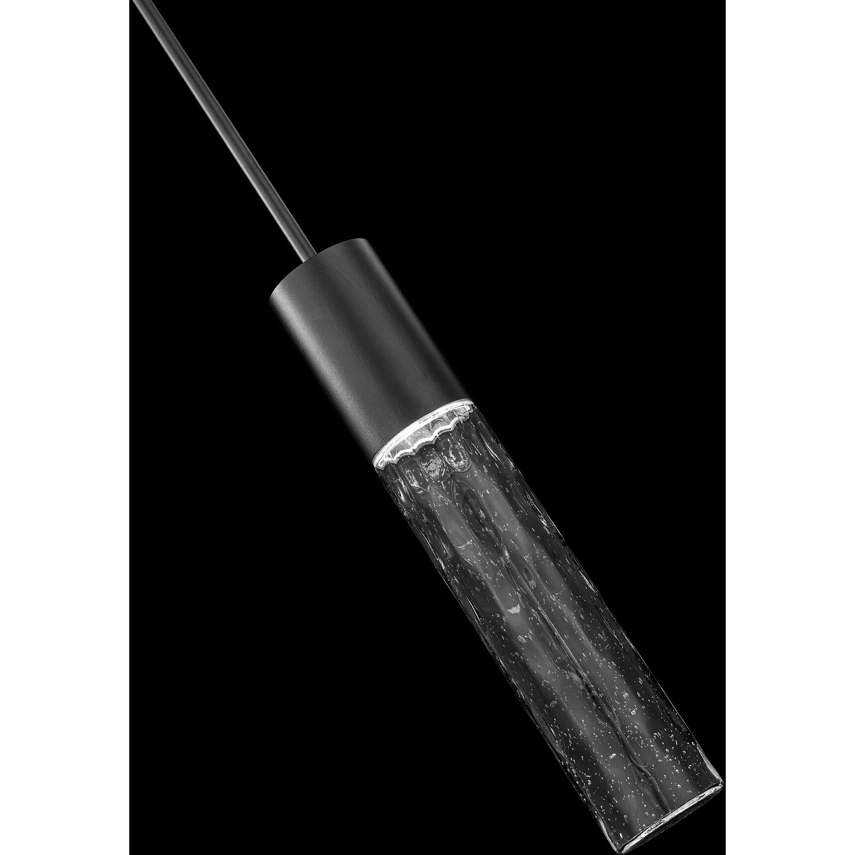 Sleek LED 2.63 inch Black Outdoor Pendant, dweLED