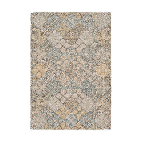 Robin 90 X 60 inch Teal/Sage/Taupe/Dark Brown/Cream/Olive/Beige Rugs, Rectangle