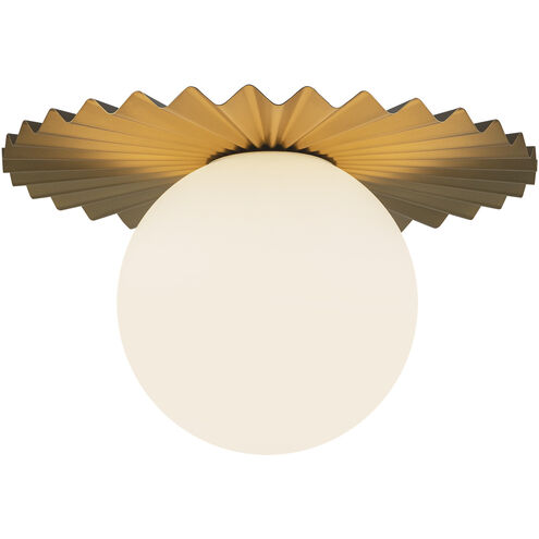 Alora Mood Plume 1 Light 13.88 inch Brushed Gold Flush Mount Ceiling Light