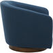 Oscy Blue Swivel Chair