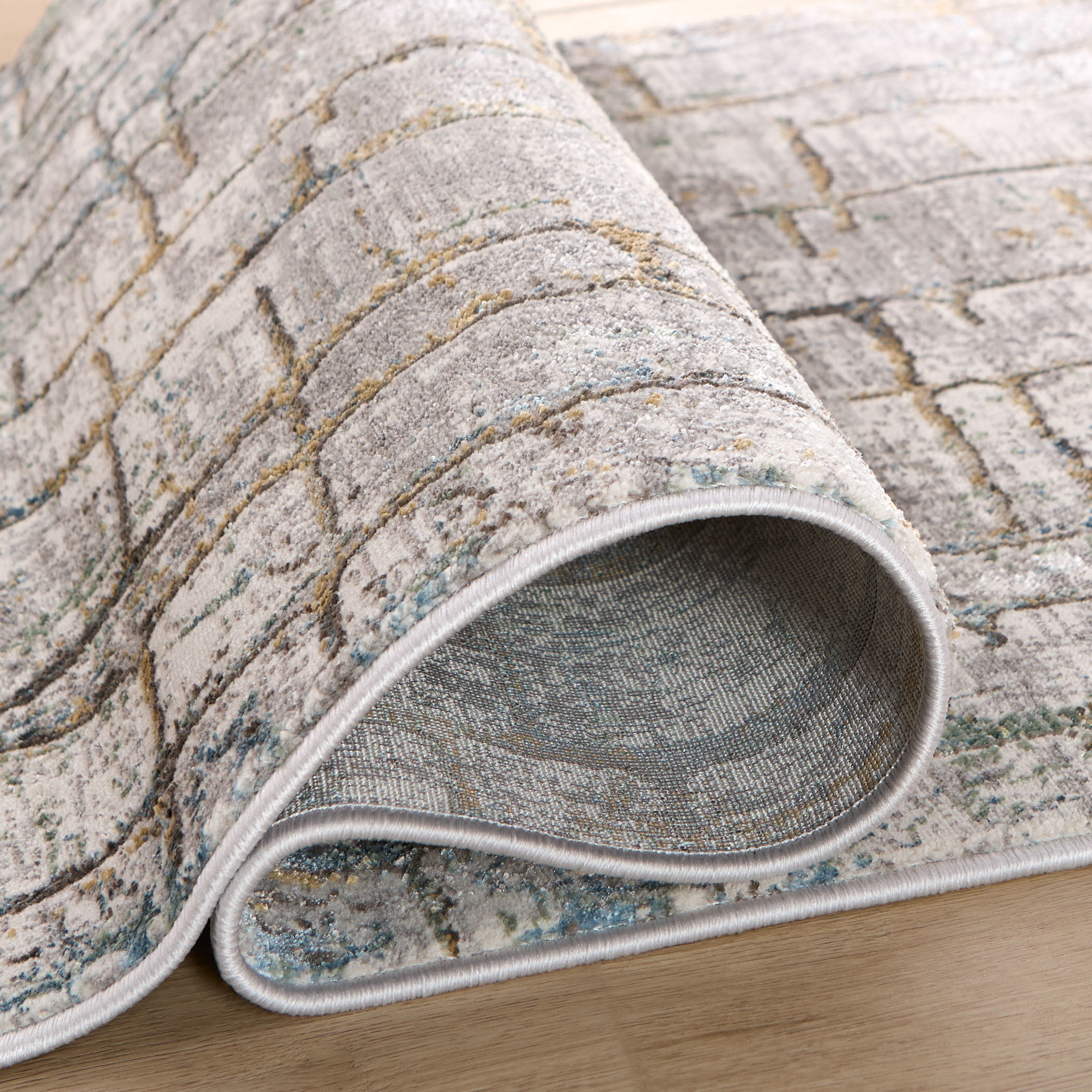 Adara 94 X 32 inch Mineral Tones Rug in 2 x 8