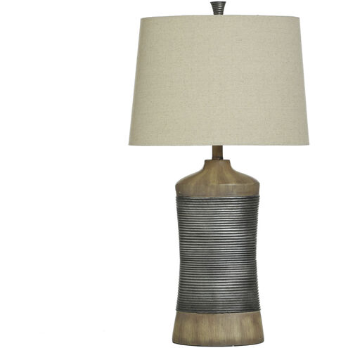 Darley 30 inch 100.00 watt Light Brown and Gray Table Lamp Portable Light