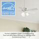 Swanson 44 inch Fresh White with Fresh White/Natural Wood Blades Ceiling Fan