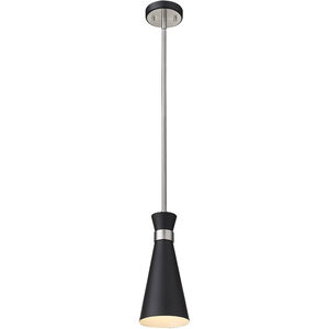 Soriano 1 Light 6 inch Matte Black/Brushed Nickel Mini Pendant Ceiling Light