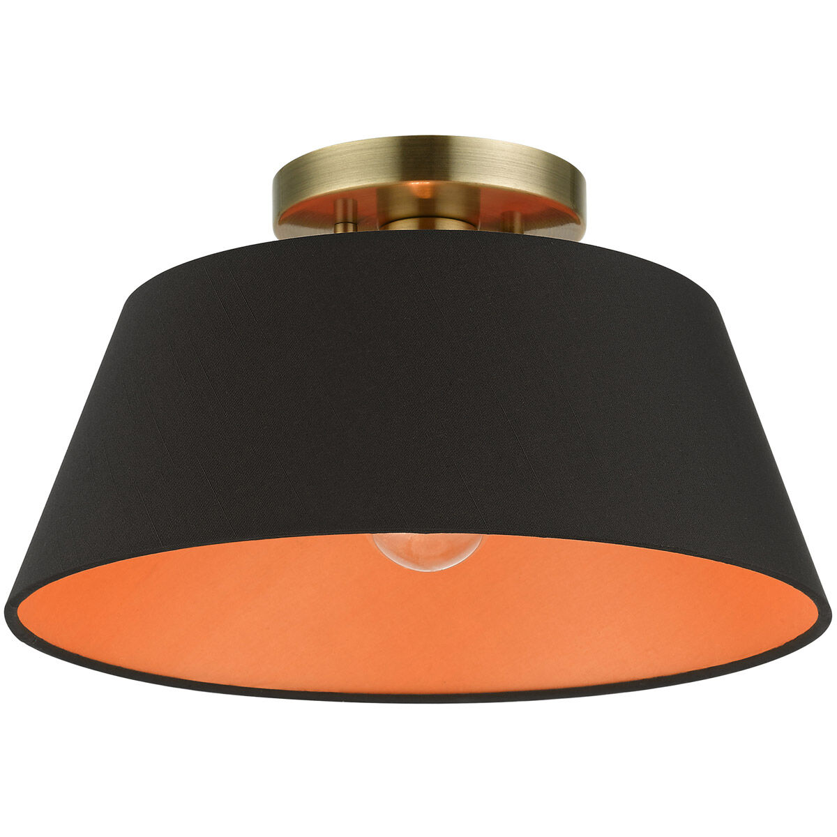 Palma 1 Light 13 inch Antique Brass Semi-Flush Mount Ceiling Light