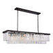 Sydney 12 Light 60 inch Matte Black Chandelier Ceiling Light in Clear, Urban Classic