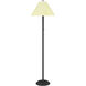 Candlestick 57 inch 100 watt Black and Rust Floor Lamp Portable Light