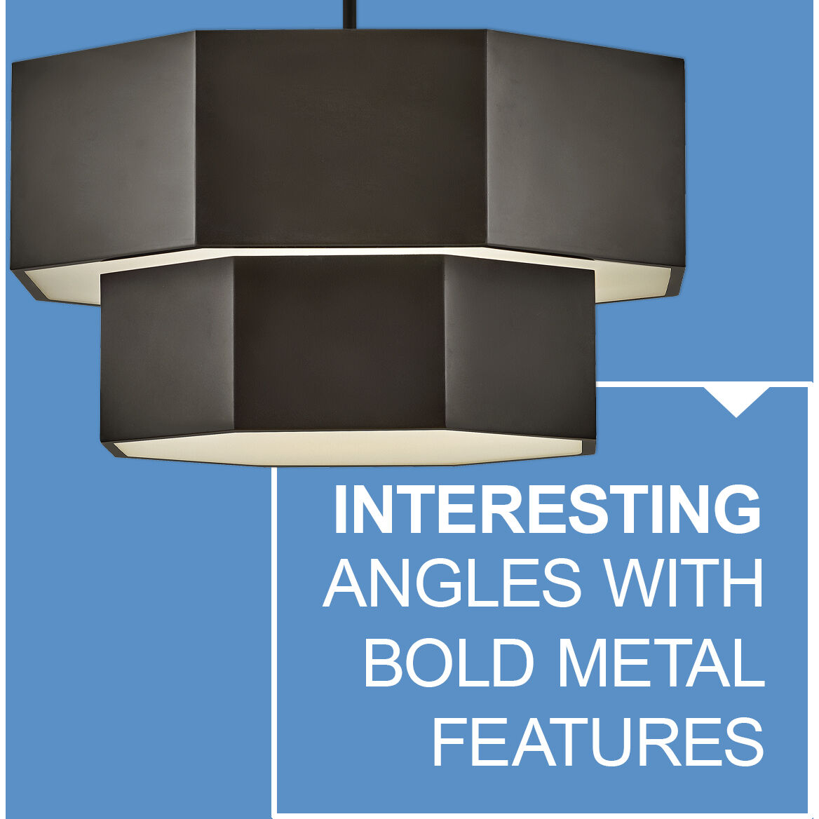 Facet 5 Light 16.5 inch Black Oxide Pendant Ceiling Light