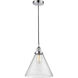 Edison Cone 1 Light 12 inch Polished Chrome Mini Pendant Ceiling Light