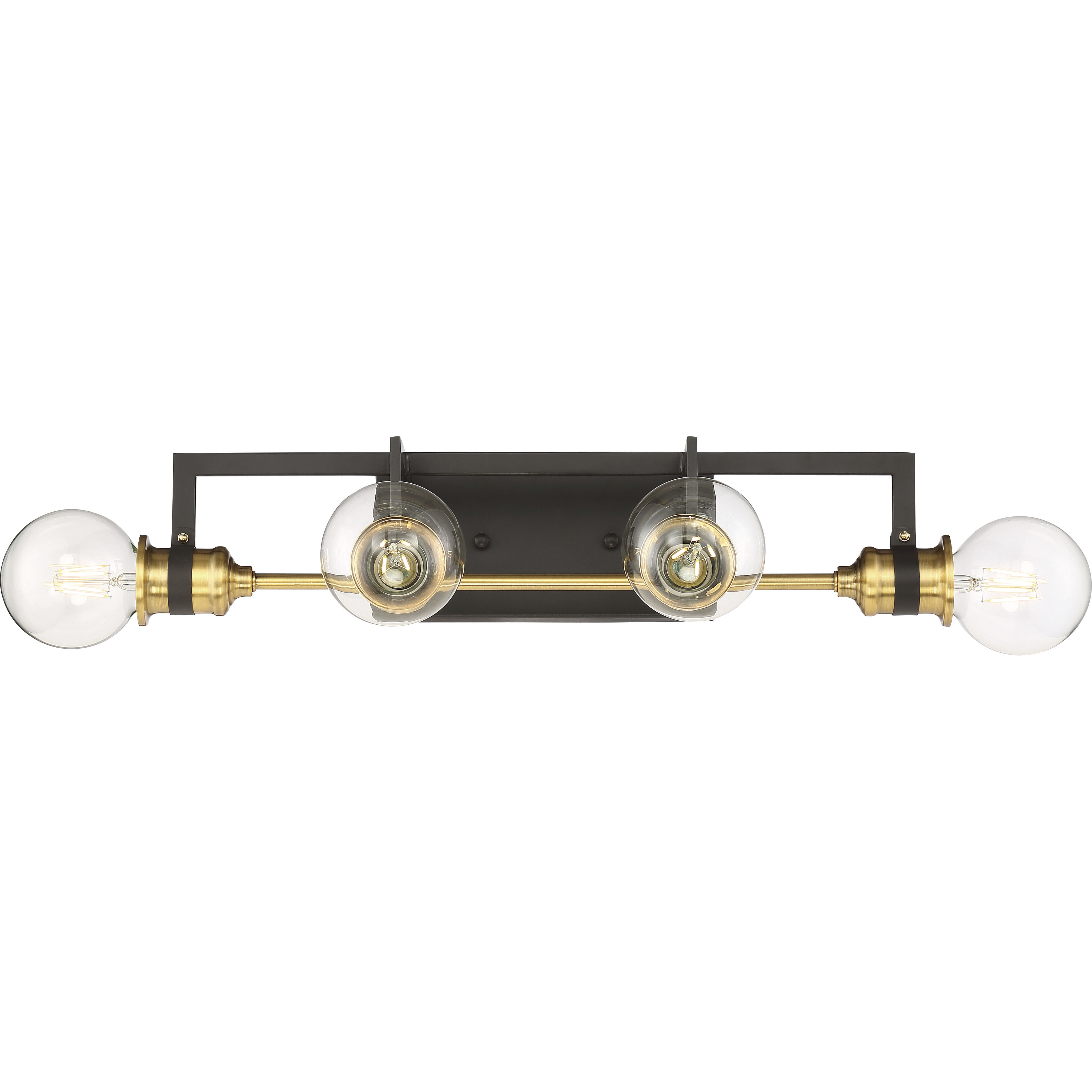 Intention 4 Light 22 inch Warm Brass and Black Vanity Light Wall Light
