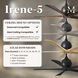 Atlas Irene-5 52 inch Matte Black with Walnut Tone Blades Paddle Fan, Paddle Fan