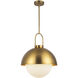 Alora Mood Harper 1 Light 15.75 inch Aged Gold Pendant Ceiling Light