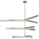 Kelly by Kelly Wearstler Linea LED 56 inch Antique Nickel Three Tier Chandelier Ceiling Light