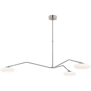 Champalimaud Brindille LED 60 inch Polished Nickel Chandelier Ceiling Light, Extra Large