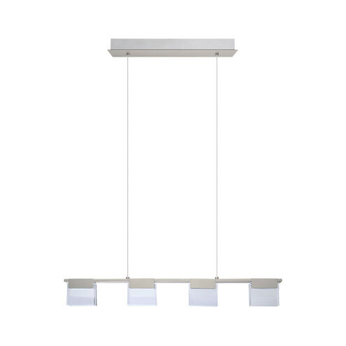 Vicino LED 29.53 inch Matte Nickel Linear Pendant Ceiling Light