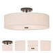 Monroe 4 Light 18 inch English Bronze Semi-Flush Ceiling Light
