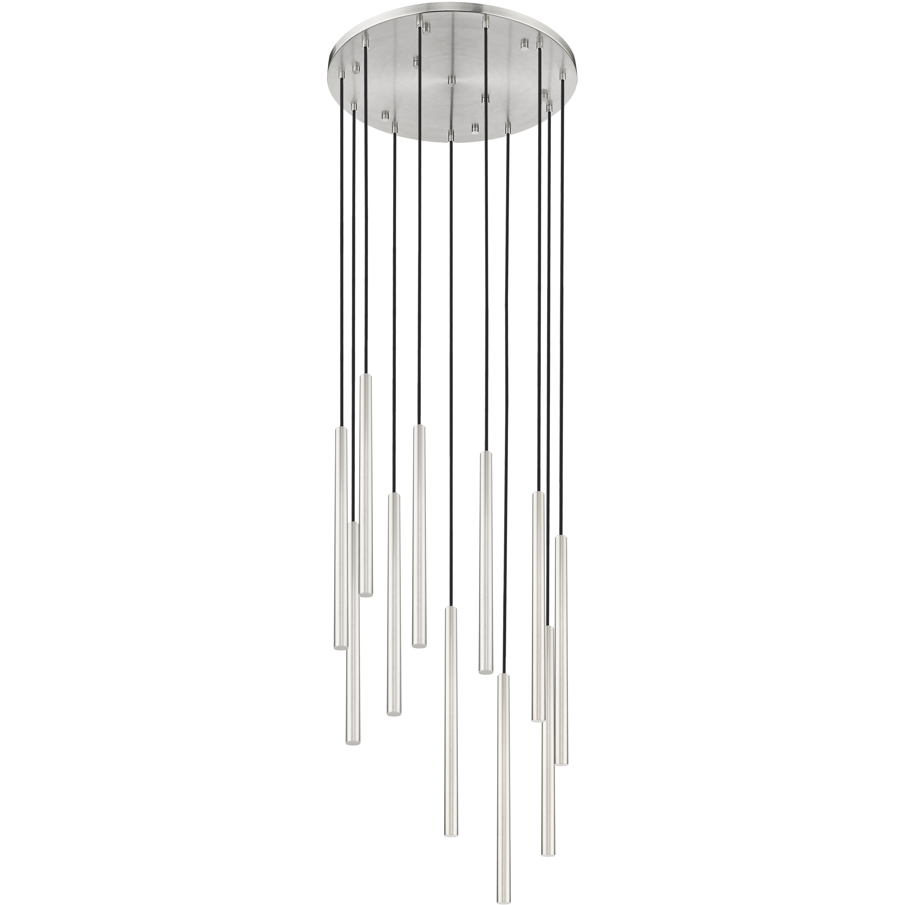 Forest LED 24 inch Brushed Nickel Chandelier Ceiling Light