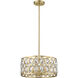 Dealey 5 Light 19.25 inch Heirloom Brass Chandelier Ceiling Light