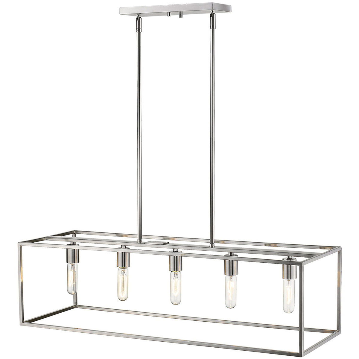 Cobar 5 Light 36 inch Satin Nickel Island Pendant Ceiling Light