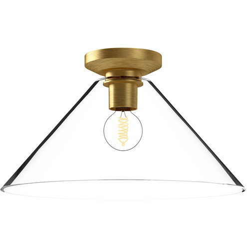 Alora Mood Salem 1 Light 14.13 inch Brushed Gold Flush Mount Ceiling Light