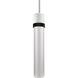 Zigrina 1 Light 5.13 inch Matte White with Satin Brushed Black Pendant Ceiling Light