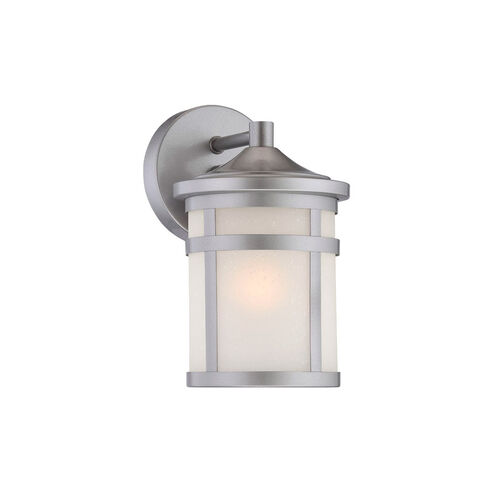 Austin 1 Light 9 inch Brushed Silver Exterior Wall Mount