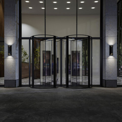 Maglev 2 Light 16 inch Black Outdoor Wall Light in 3500K