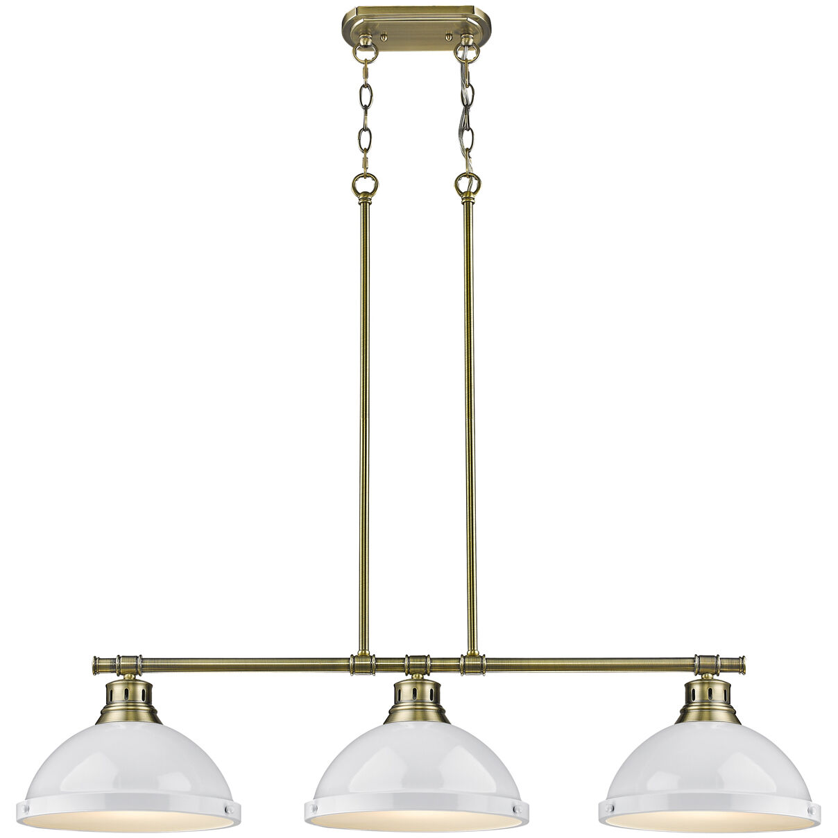 Yep Duncan Island Light Ceiling Light in Aged Brass, White
