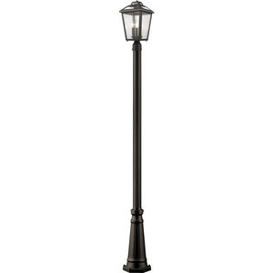 Bayland 3 Light 111.25 inch Oil Rubbed Bronze Outdoor Post Mounted Fixture in 11.8