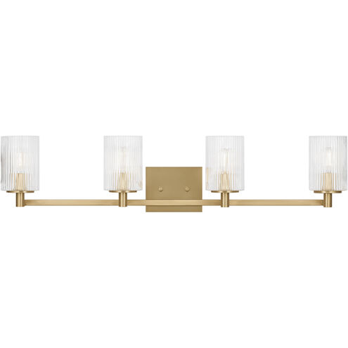 Lando 4 Light 35 inch Satin Brass Wall Bath Fixture Wall Light