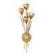 Hortensia 4 Light 8 inch Contemporary Gold Leaf and Contemporary Gold and Contemporary Silver Leaf Wall Sconce Wall Light