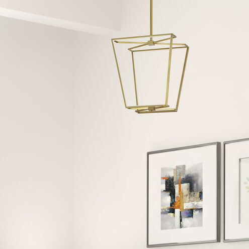 Curant LED 16.5 inch Aged Brass Chandelier Ceiling Light