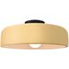 Radiance 1 Light 13 inch Muted Yellow and Matte Black Semi Flush Ceiling Light