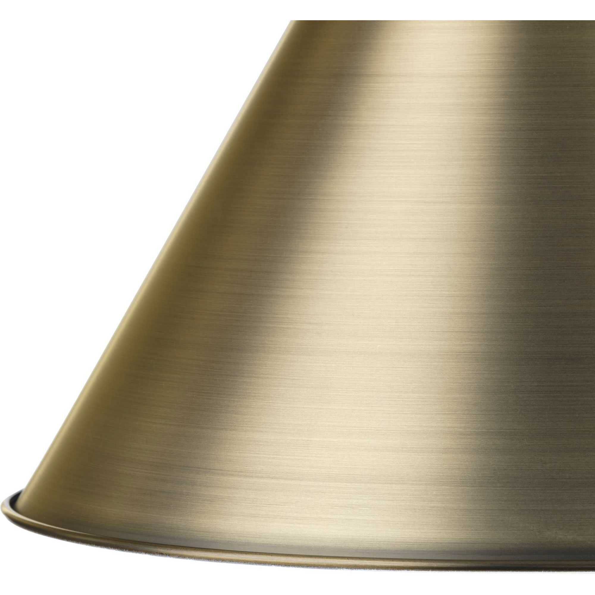 Hinton 1 Light 16 inch Vintage Brass Pendant Ceiling Light