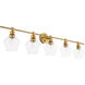 Gene 5 Light 47 inch Brass Wall sconce Wall Light