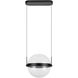 Pisces LED 11.88 inch Black/Light Guide Pendant Ceiling Light