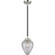 Nouveau Geneseo LED 7 inch Black Polished Nickel Mini Pendant Ceiling Light, Nouveau