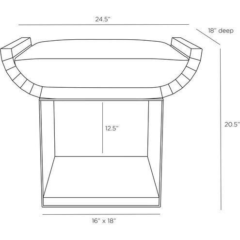 Bookstack 20.5 inch Natural Stool