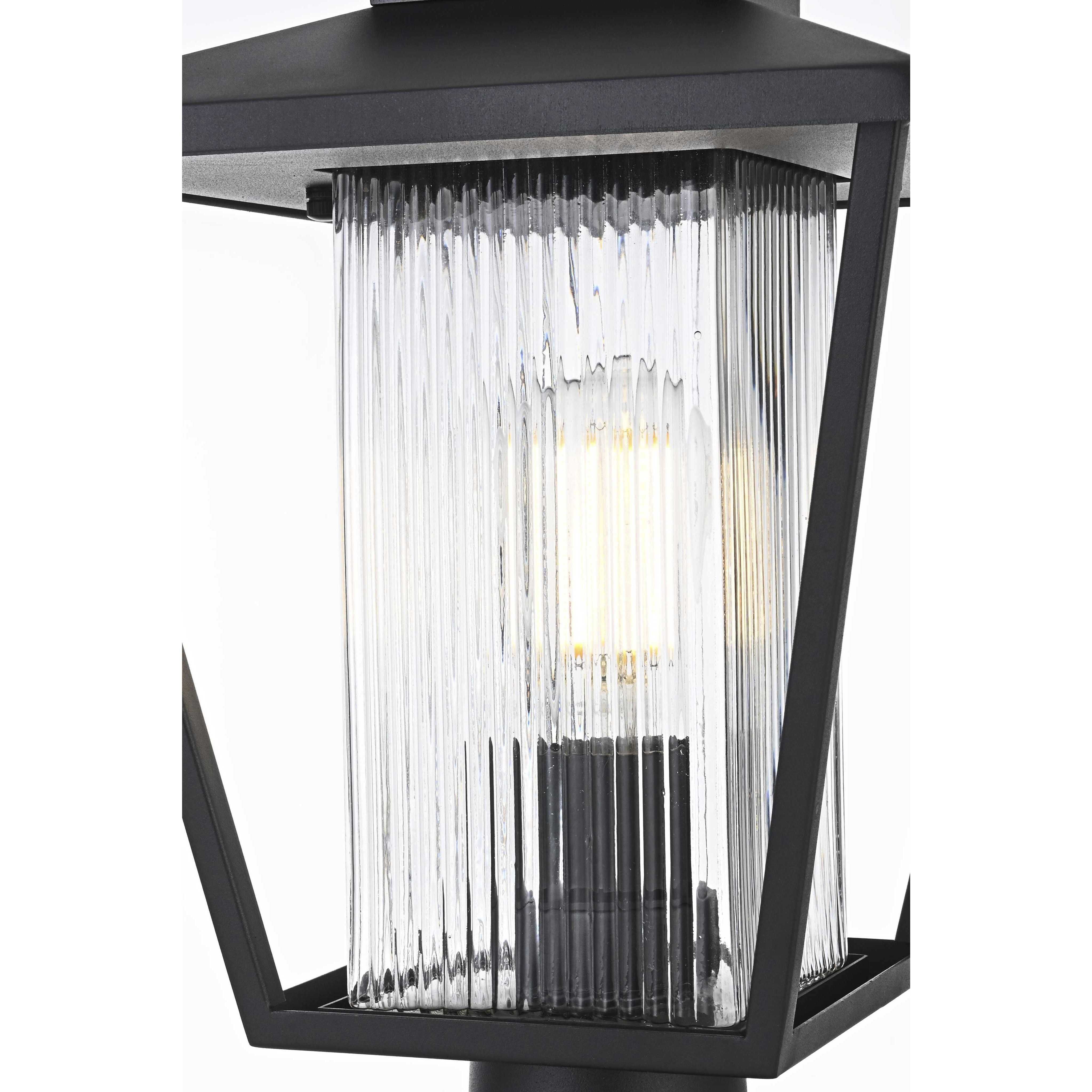 Gaul 1 Light 17 inch Black Outdoor Post Light