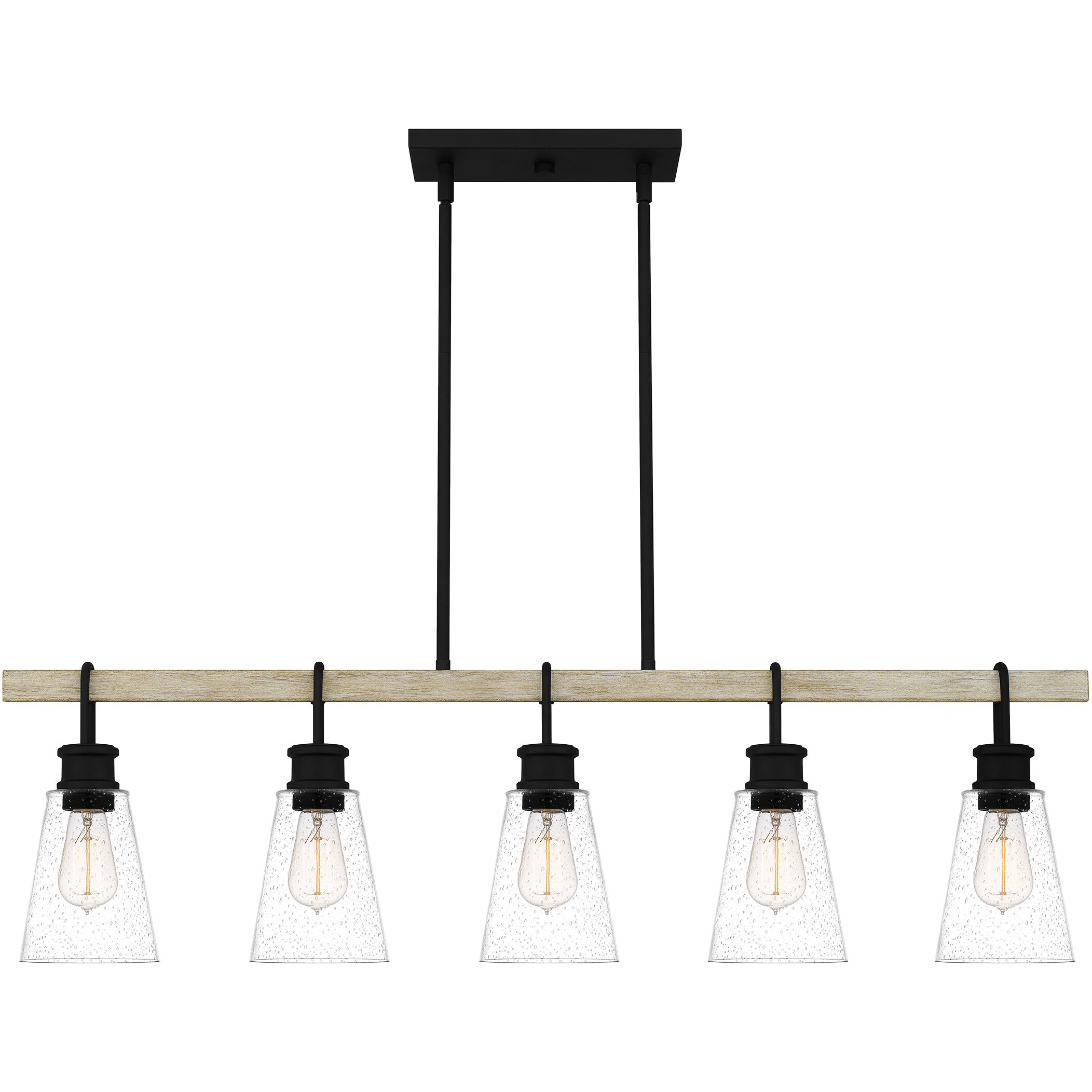 Kingsbridge 5 Light 42 inch Earth Black Island Light Ceiling Light