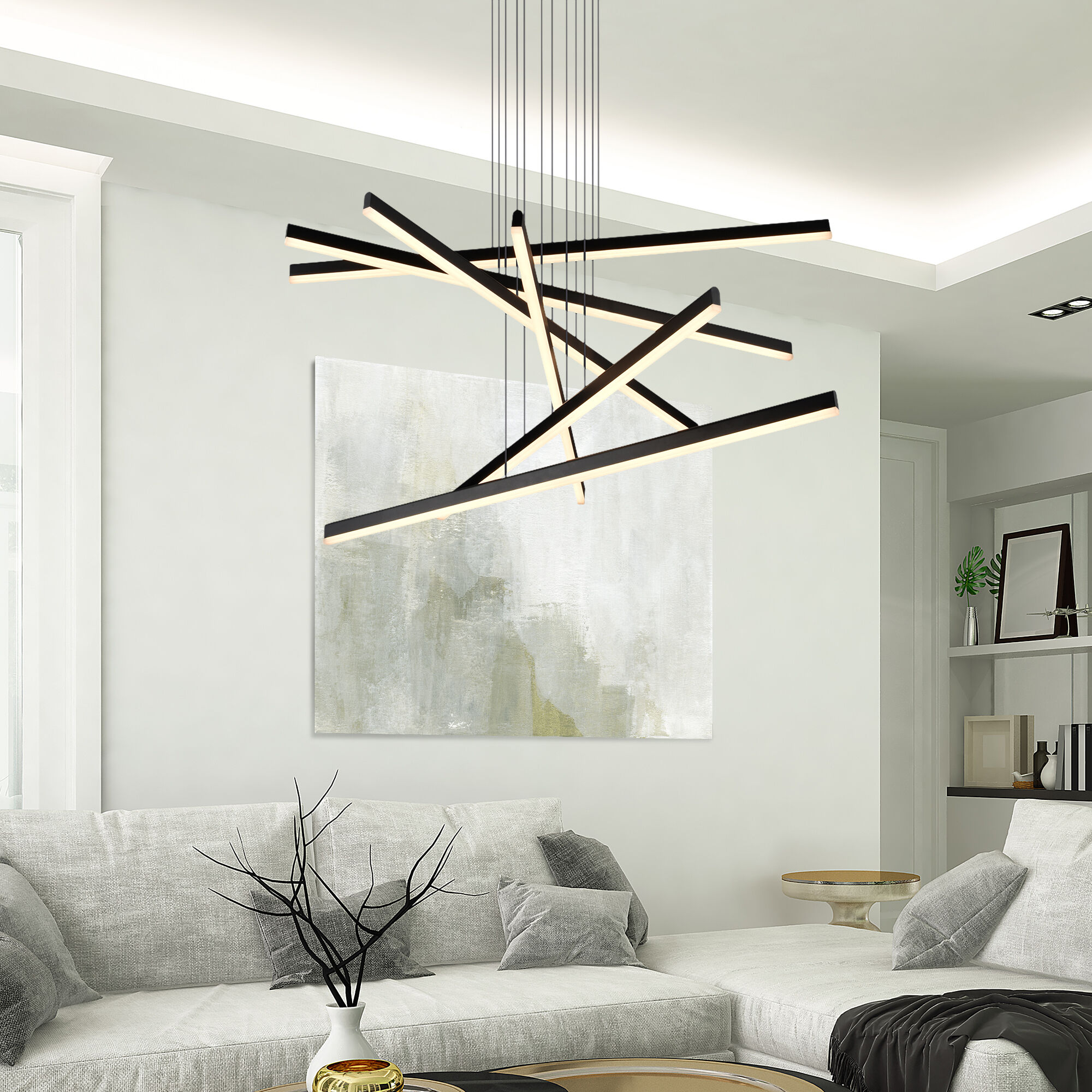 Sirius 32.25 inch Black Pendant Ceiling Light