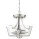 Neighborhood Grace 2 Light 13 inch Brushed Polished Nickel Convertible Semi Flush Ceiling Light in Clear Seeded, Neighborhood Collection