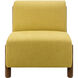 Kenwood Upholstery: Yellow; Base: Dark Brown Accent Chairs