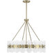 Bancroft 6 Light 30 inch Noble Brass Chandelier Ceiling Light