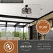 Humboldt 21 inch Oil Rubbed Bronze and Burnished Teak with Anigre Blades Ceiling Fan, Integrated Dimmable Remote